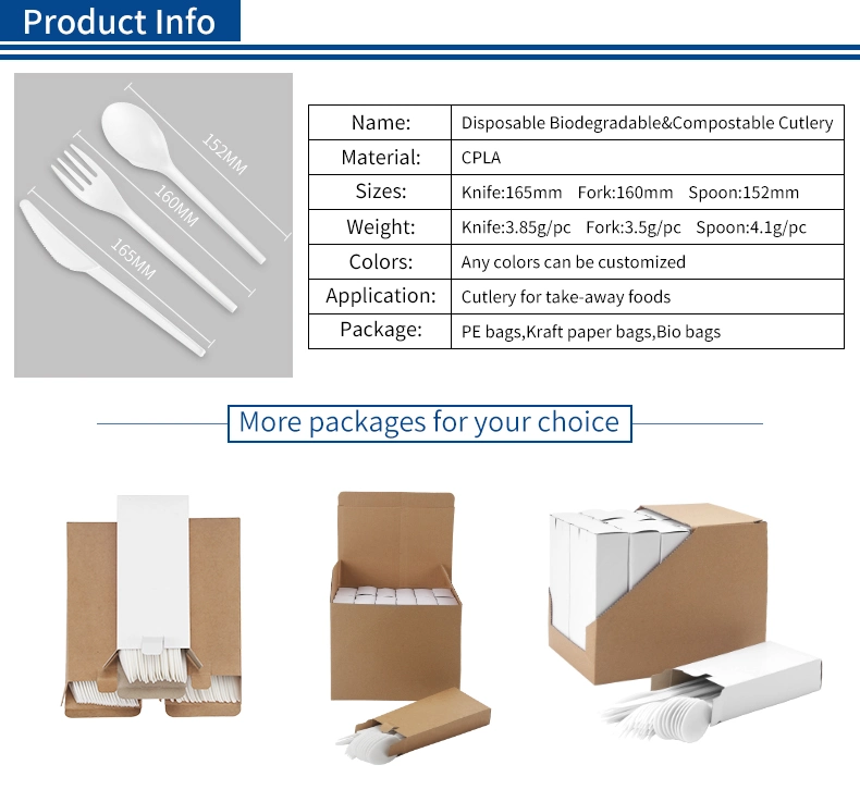 Quanhua Bio-Cornstarch L Environmentally Degradable Disposable Hot - Selling Tableware Disposable Cutlery