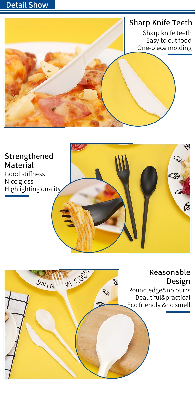 Quanhua Bio-Cornstarch L Environmentally Degradable Disposable Hot - Selling Tableware Disposable Cutlery