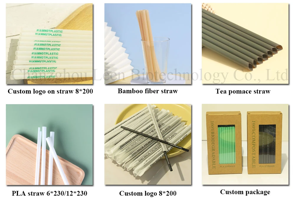 Biodegradable PLA Coffee Grounds Straw Compostable for Drinking Factory Price