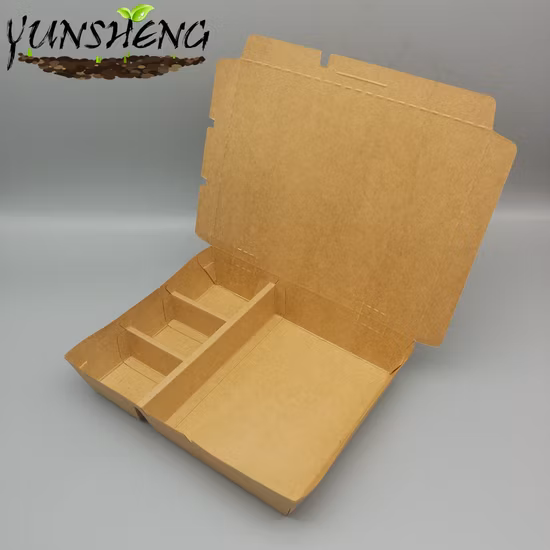 칸막이와 뚜껑이 있는 생분해성 식품 용기 도매