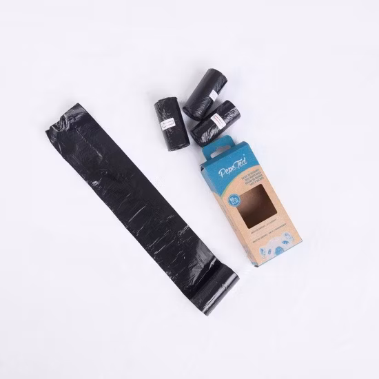 옥수수 전분 PLA Pbat 생분해 성 가방 푸우 쓰레기 봉투 개 똥 종이 코어가있는 롤에 플라스틱 쓰레기 봉투